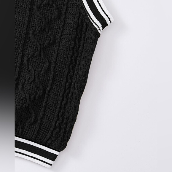 Varsity Striped Cropped Sweater Vest - Picture 8 of 11